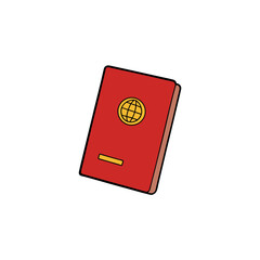 vector clip art passport on white background for web and graphic design