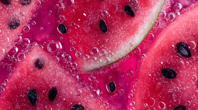 Pink watermelon juice texture