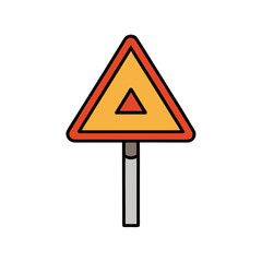 vector clip art road sign on white background for web and graphic design