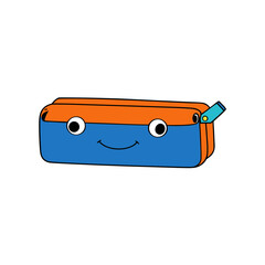 vector clip art school pencil pouch on white background for web and graphic design