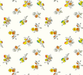 seamless vector pattern with bees
