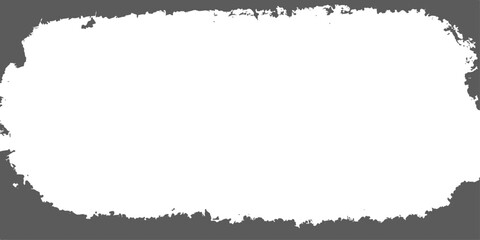 Black and white grunge border design with ink splatter frame texture