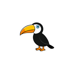 Obraz premium vector clip art toucan bird on white background for web and graphic design