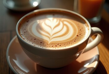 Wide Bowl Cup Cafe Au Lait Indulgent Creamy Brew Morning Comfort Scene