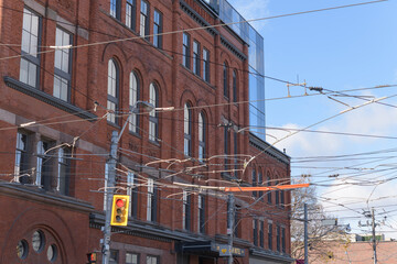 Fototapeta premium exterior of The Broadview Hotel located at 106 Broadview Av, Toronto (front entrance)