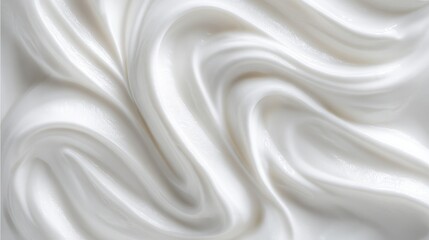 Fototapeta premium Organic plain yogurt close-up texture. Food background