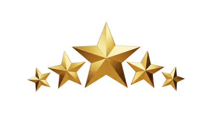 Obraz premium Five golden stars representing premium quality and achievement