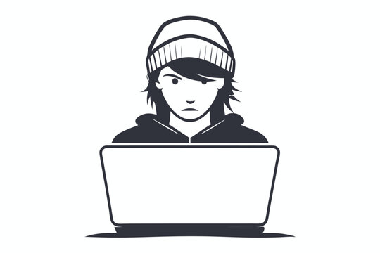 Silhouette of a hooded individual typing on keyboard suggests anonymity and hidden online activity