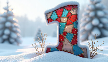 Greeting card for those whose birthday falls on the first of the winter month OR the first day of the New Year