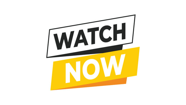 Watch now button with a modern, dynamic design, perfect for engaging online viewers and promoting video content and streaming services Vector