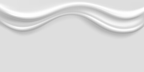 Fluids, cream. Cream drip. Realistic element for packaging design.