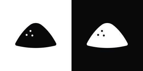 Mound icons editable flat black and white icons pack. Vector EPS10