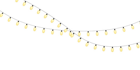 Golden Garland Loops Around Festive Corner &ndash; Elegant Holiday Lighting for Celebration Decor