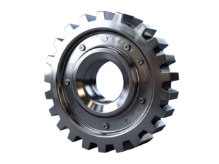 Isolated single industrial metallic gear mechanism element