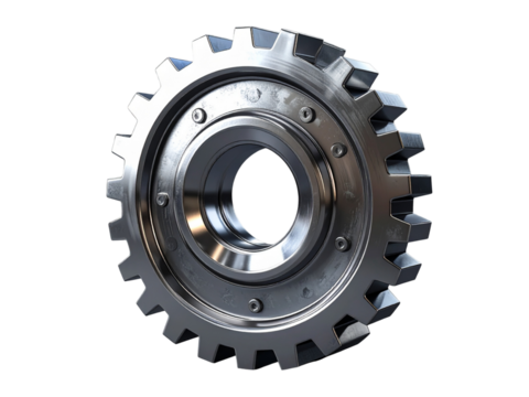 Isolated single industrial metallic gear mechanism element