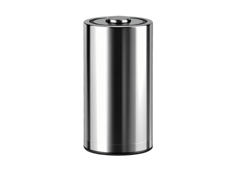 Single silver cylindrical battery for energy and power devices