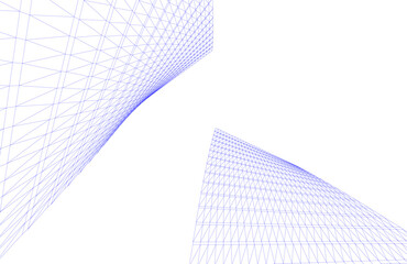 Abstract modern architecture, 3D rendering