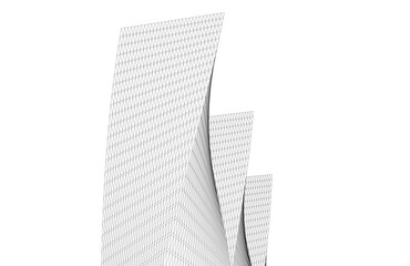 Abstract modern architecture, 3D rendering