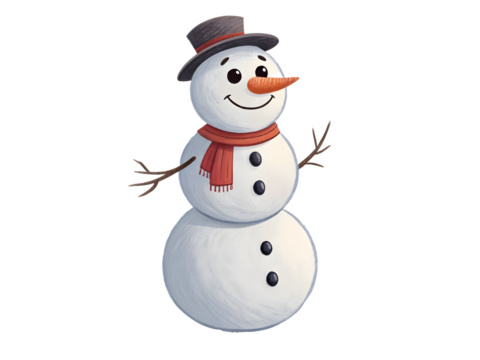 Whimsical Cartoon Santa Claus Illustration – Red Suit, Gift Sack & Jolly Expression for Christmas Decor