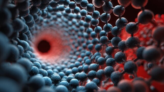 Abstract molecular structure science background - Powered by Adobe