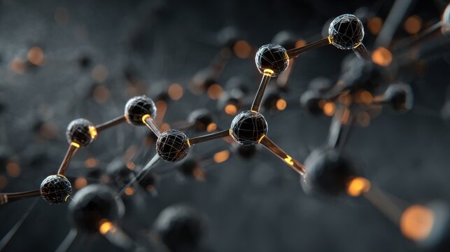 Abstract molecular structure science technology background