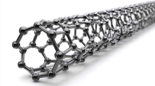 Futuristic molecular structure scientific concept art