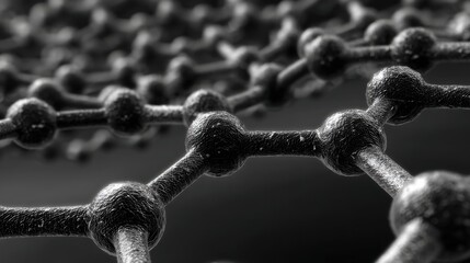 Microscopic carbon structure atomic molecular lattice