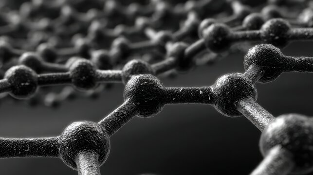 Microscopic carbon structure atomic molecular lattice