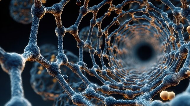 Microscopic structure of complex molecular network - Powered by Adobe