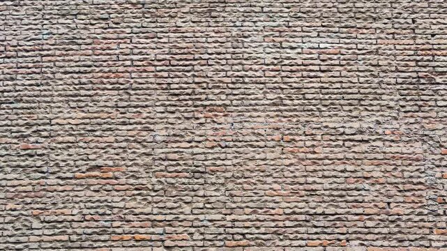 Historical Ancient Interlocking Stone Wall Background Texture Footage.