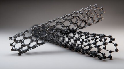 Nanotube carbon molecule structure with abstract pattern
