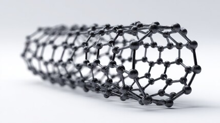 Nanotube molecular structure close up abstract