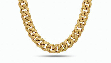 Obraz premium Heavy gold cuban link chain necklace for men