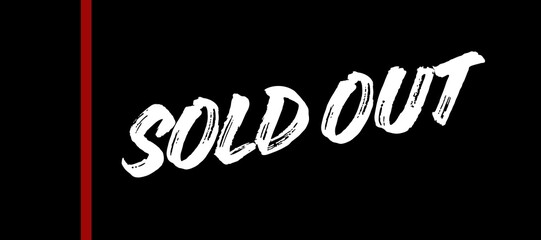Modern sold out label banner design template. e-commerce website and retail store unavailable items banner.