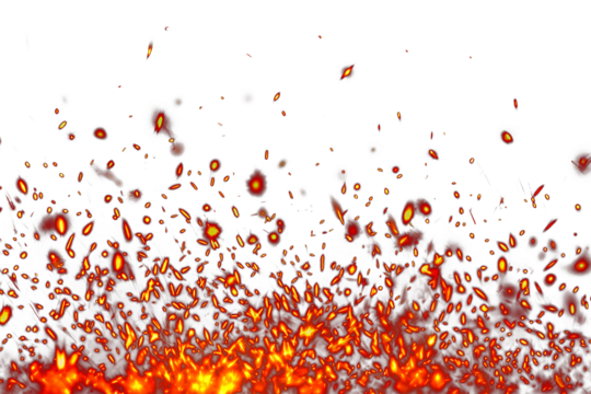 Fire Sparks PNG Overlay — Realistic Glowing Spark Effects, Explosion Particles, Energy Burst, Magic Sparks Texture for Photoshop & Video Editing