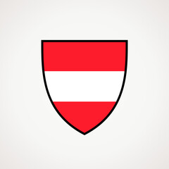 Shield with flag of Austria or Leuven
