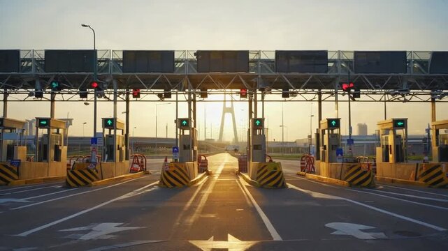 Toll on a bridge.