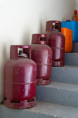 LPG cylinders in formation
