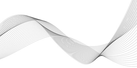 Abstract wavy curved lines background. Abstract wave line vector illustration.	