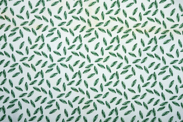 High-Resolution Seamless Green Leaf Fabric Pattern
