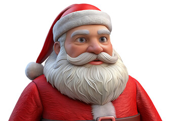 Jolly Santa Claus with a warm smile ready for Christmas promotions, holiday greetings and festive designs, bringing joy and cheer to your seasonal campaigns