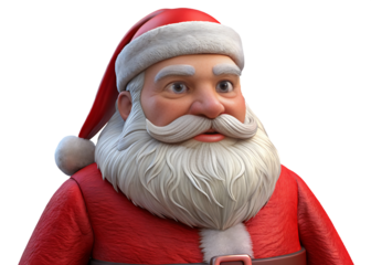 Jolly Santa Claus with a warm smile ready for Christmas promotions, holiday greetings and festive designs, bringing joy and cheer to your seasonal campaigns
