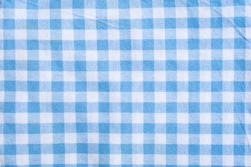 High-Resolution Blue Gingham Fabric Background