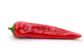 red capia pepper, macro, close-up, isolated on background