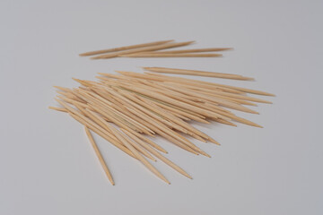 toothpicks on white background