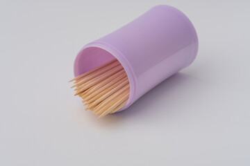 toothpicks on white background