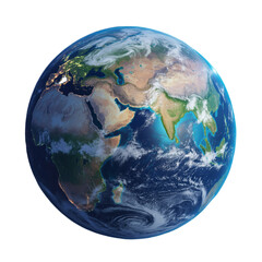 Earth from Space Isolated transparent PNG background