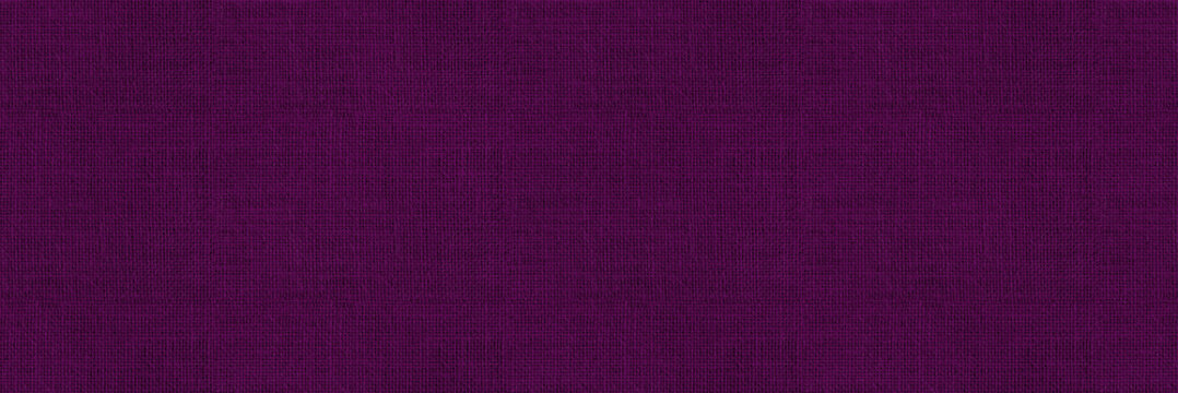 Purple fabric background &ndash; seamless texture of textile material. Woven linen amethyst cloth swatch.
