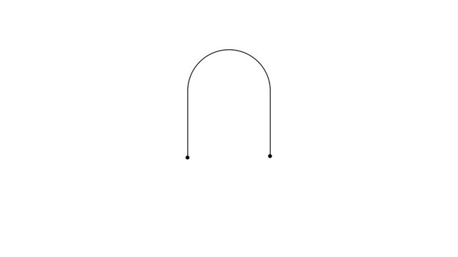 Minimalist Lock Pick Animation on Black Background.Sci-Fi Virtual Reality technology view display. The facial interface scans or analyzes data with a circular target.
