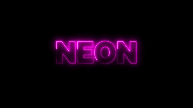 Flashing neon business NEON sign // 4K